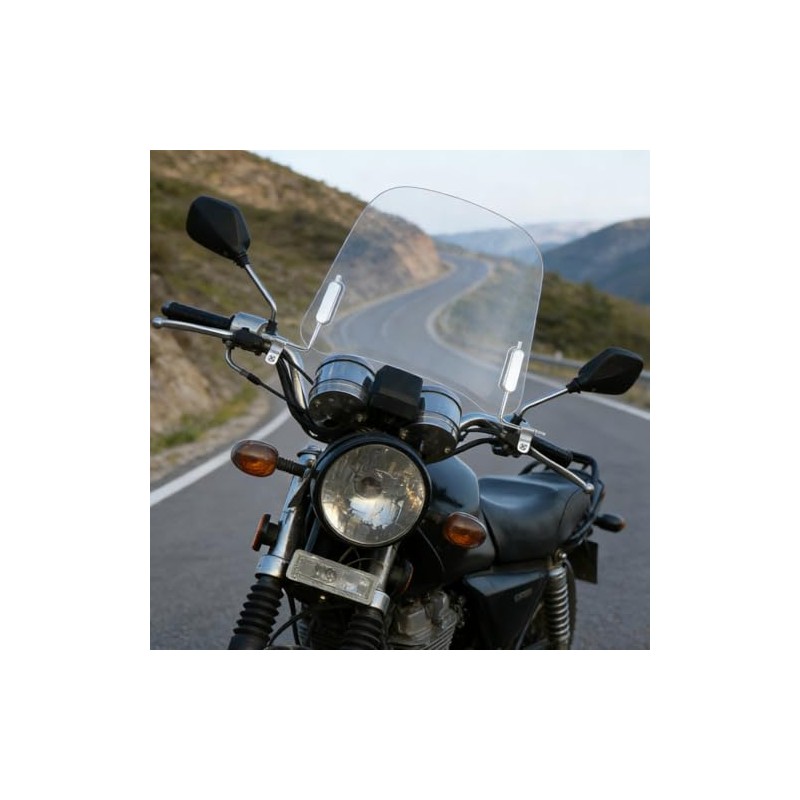 Motorcycle Windscreen Transparent with Bracket Universal Wind Deflector for Electric