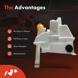 A-Premium Windshield Washer Fluid Reservoir Tank Assembly Compatible with Subaru Forester 2014 2015 2016 2017 2018 - with Cap & Sensor, Replace Part 86631SG020-PFM (Without Headlight Washers Hole)