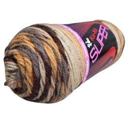 TAMM - Estambre Ku-Kú Super - Madeja de 200 gramos - 100% de fibra de acrílico (Matizado maderas)