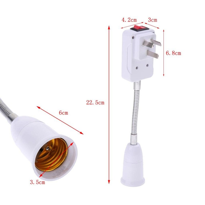 E27 Socket Socket Adaptor Converter Lamp Holder with Switch AU