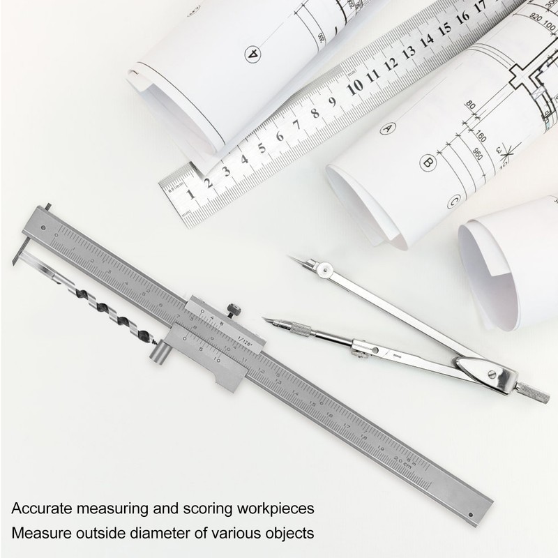 Parallel Cross Caliper 0‑200mm Vernier Calipers Marking Gauge Stainless Steel