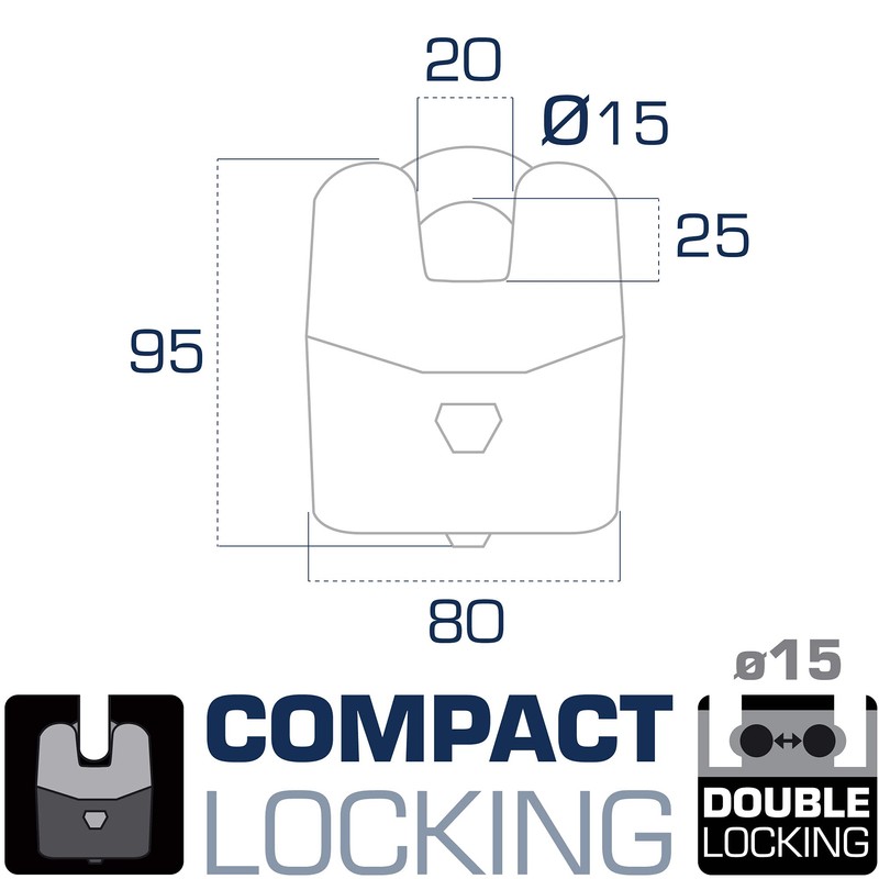 Urban U8K High Security Padlock with Key, SRA Approved, Compatible
