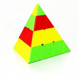 Bukefuno QY Toys Pyramid 4x4 Cube stickerless Magic MoFangGe 4x4x4 Pyraminx Puzzle Cube Speed Cubes
