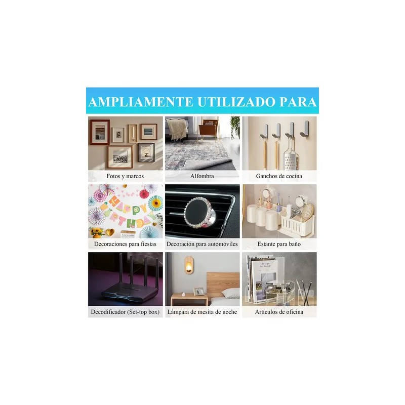 Cinta Nano Adhesiva De Doble Cara Lavable Reutilizable 20m