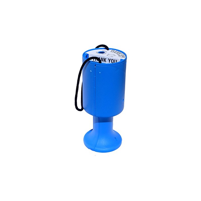 Round Handheld Plastic Charity Collection Box - Light Blue