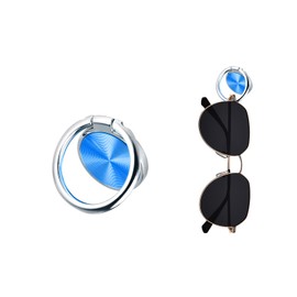 Kewucn Sunglasses Holder for Car Dash, Premium Metal Alloy Auto Eyeglasses Holder Hook, Sticky Glasses Storage Organizer Clip, Universal Vehicle Interior Accessories for Woman Man (Blue)