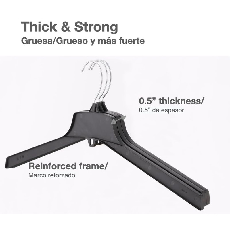 Urby Extra Wide Hangers for Plus Size Clothes, Ganchos para