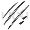 BRITPART WIPER BLADE SET FRONT & REAR & CLIPS COMPATIBLE