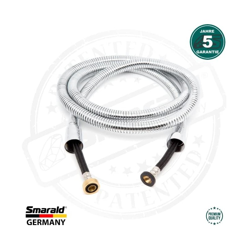 Shower Hose Bidet Reinforced Hose 2 m Stainless Steel 1/2