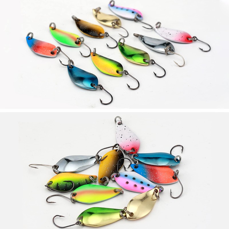 Fishing Spoon Lure Set Metal Baits for Trout, Char and