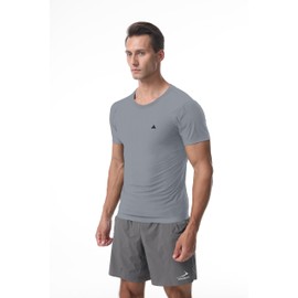 HEATTRAP Men’s Sauna Suit Shirt - Heat Trapping Sweat Compression Vest, Shapewear Top (Grey, XL)