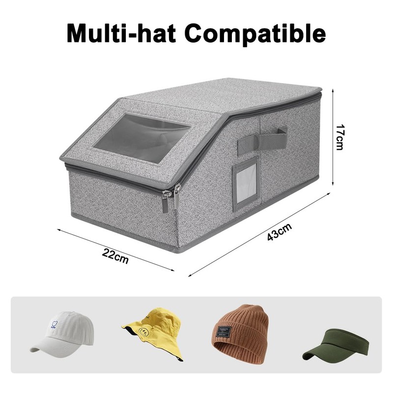 JJoexyfit 2 Pcs Stackable Hat Storage for Baseball Caps, Holds