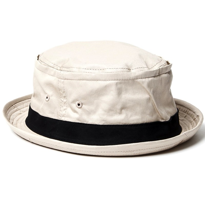 Basic Ench Cotton Terrapinch Pork Pie Hat, Large Size, Shallow,