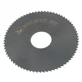 uxcell 80mm x 0.6mm x 22mm Mill Cutter HSS 72 Teeth Slitting Saw