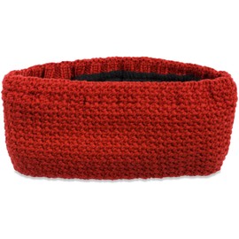 styleBREAKER 04026051 Women's Headband in Fine Crochet Look Plain Thermal Fleece Lining Plain Winter Headband Colour: Rust