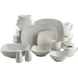 Gibson Home Zen Buffetware 39 Piece Dinnerware Set , White