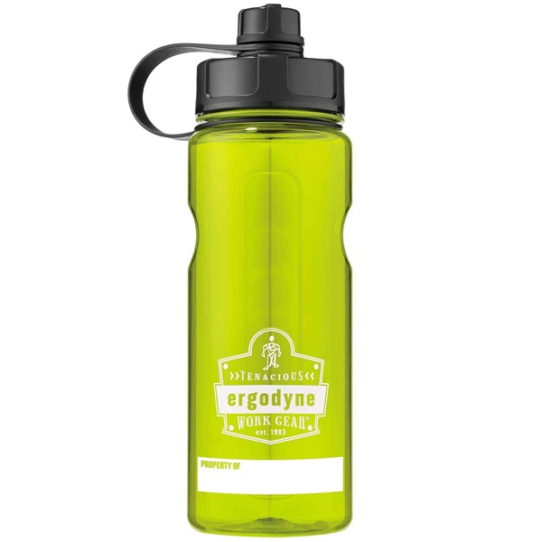 Wide Mouth Water Bottle, 34 oz, BPA Free, Fits in Car Cup Holders, Ergodyne Chill Its 5151