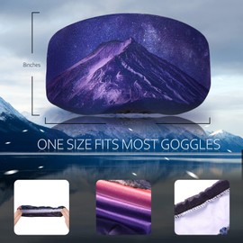 Ski Snowboard Goggle Cover Sleeve, Goggle Cover Microfiber Protective Lens Scratch Dust Protection for Travel Apres (Night Sky, 6 Pieces)