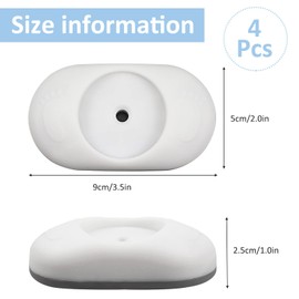 Baby Gate Wall Protector Set,4 Packs Stair Gate Extension Wall Saver,White Safety Wall Guard Protector Pads for Pressure Mounted Gate, Door, Babies & Pets Safety(White)