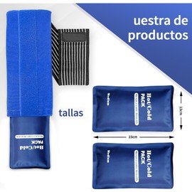 Compresas de gel frio, Paquetes de Hielo Deportivos, Cold Pack Durable Resistente al Agua para Grio y Calor para Alivia Dolores Articular y Muscular (2PCS 250g)