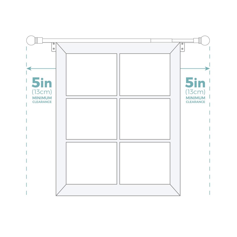 Zenna Home Curtain Rods for Windows 18 to 48 Inches,