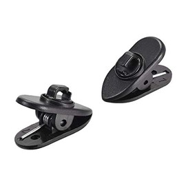 sourcing map 2 Pieces Earphone Clips Wire Shirt Rotate Black Earphone Cable Clothing Clip for Fixing Headphone Wire