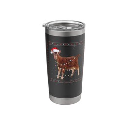 Christmas Goat Funny Ugly Christmas Sweater Goat Stainless Steel Insulated Tumbler