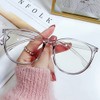 Rewhey Transparent Computer Glasses Frame Women Men Anti Blue Light