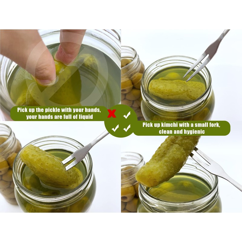 Pickle Forks Olive Fork pickle grabber,pickle picker for the jar,Cocktail