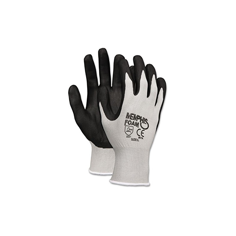 MCR Safety 9673XL Memphis Foam Seamless Nylon Knitted Gloves with