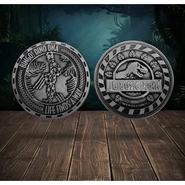 Difuzed Unisex Coin FaNaTtik Jurassic Park Collectible Mr DNA Limited Edition M, Silver, One Size EU