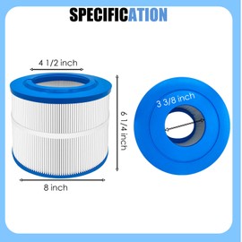 LVJUSEN Spa Filter Replaces Wellspring 10 00282 Bullfrog Spa Filter/Pleatco PBF40M, Fits A5,A6,A7,A8/ R5,R6,R7,R8/ X5,X6,X7,X8 Bullfrog Hot Tub, Wellspring 30. Coreless Filter-2 Pack