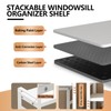 Stuzos Retractable Over The Sink Shelf - Carbon Steel Window