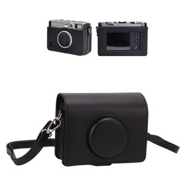 Protective Case for Fuji Inst Mini Evo Camera, Instant Camera PU Leather Bag with Removable Adjustable Shoulder Strap, Camera Case for Mini Evo (Black)