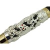 Jinhao - Pluma estilográfica de dragón de plata antigua, punta