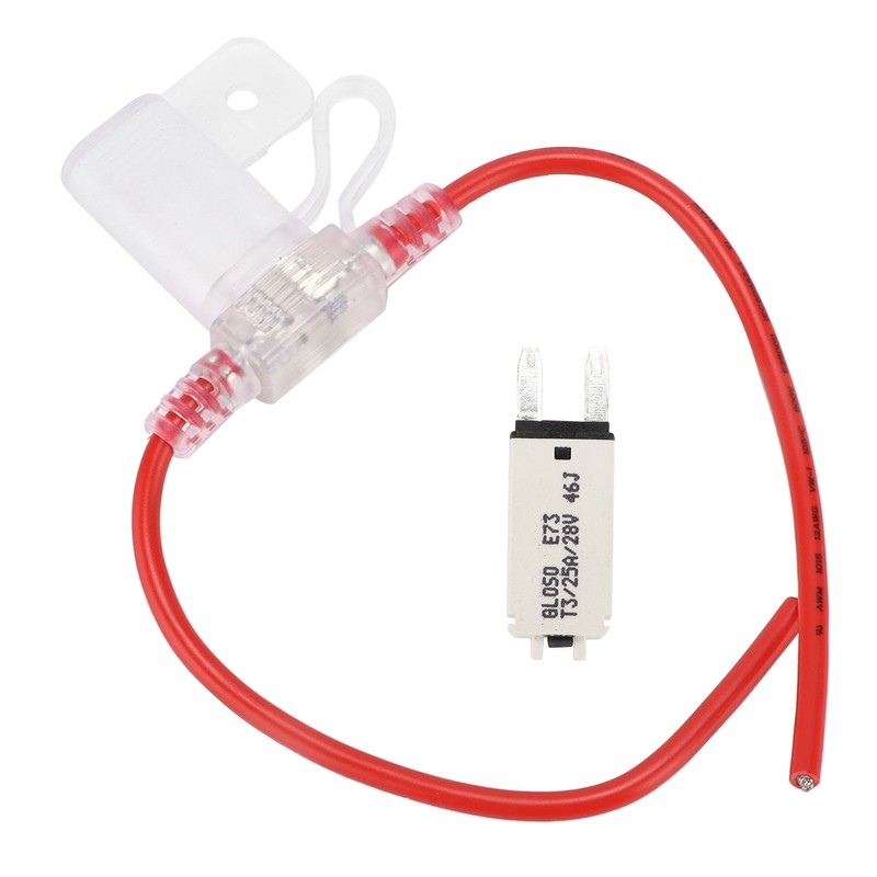 Fuse Holder with T3 Manual Reset Fuse Wire 25Amp 12AWG
