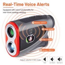 1200 Yards Laser Golf Rangefinder with Slope - 7X Magnification, Flag Pole Locking Vibration, and Magnetic Stripe, Rechargeable Range Finder with Magnet Stripe, Premium Waterproof Faux Leather