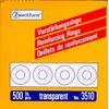 Zweckform Reinforced Rings Diameter 13 mm Transparent 3510, Pack of