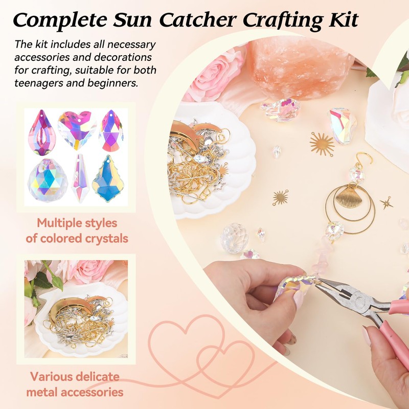 Ecoofor 500 Pcs DIY Suncatchers Kits for Adults, Crystal Sun