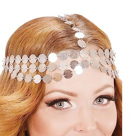 Widmann Silver Coin Headpiece Fortune Teller Fancy Dress Costume Jewellery Accessory