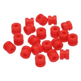MECCANIXITY RC Anti Vibration Rubber Balls RC Rubber Damper Balls for RC F4 F7 Flight Controller Gimbal M2x4mm Shock Absorption Balls,RC Models DIY Drone Accessories(Red),Pack of 20