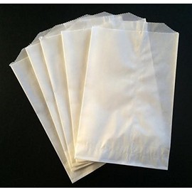 5-1/2" x 7-3/4" Glassine Wax Paper Bags Flat Glassine Lined Paper Gourmet Bags - Pack of 100