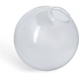KastLite 12" Clear Prismatic Acrylic Lamp Post Globe | 3.91" Fitter Neck