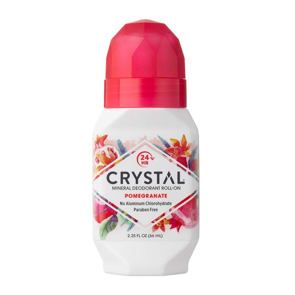 Crystal Mineral Deodorant Roll-On, Pomegranate, 2.25 fl oz (Pack of 12)
