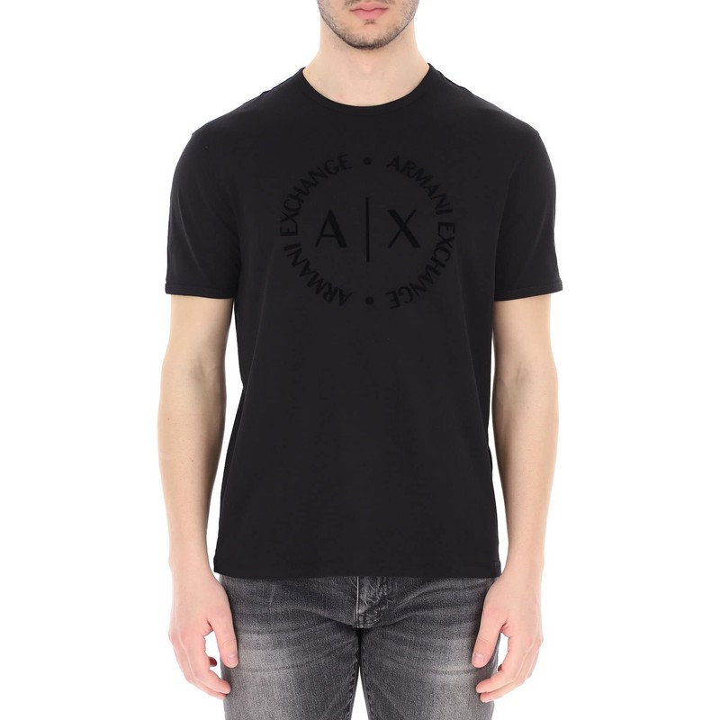 Armani Exchange Men's 8nztcd T-Shirt, (Black 1200), Small