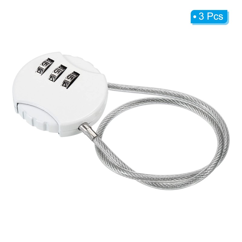 PATIKIL Combination Lock 12 Inch, 3 Pcs 3 Digit Outdoor