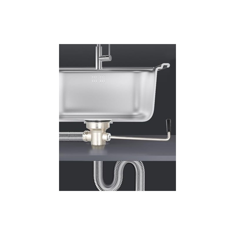 3-1/2 Inch Commercial Sink Drain with Twist Handle Kitchen Sink