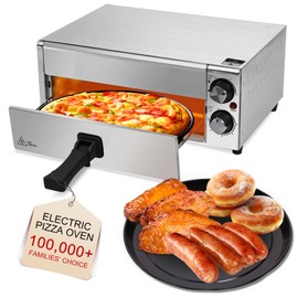 Hijolla Electric Pizza Oven Commercial Pizza Maker Countertop Pizza Machine 1200w With Timer, Stainless Steel Pizza Cooker,Indoor Countertop Pizza Oven For Home、Restaurant & Commercial Use