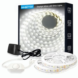 DAYBETTER White LED Strip Light, 40 ft Dimmable Bright Rope Lighting, 6500K 24V Strips, 720 LEDs 2835 Tape Lights for Bedroom, Kitchen, Mirror, Home Decoration(2 Rolls of 20 ft)