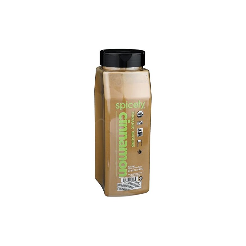 Spicely Organic Cinnamon Ground 16 Oz Certified Gluten Free